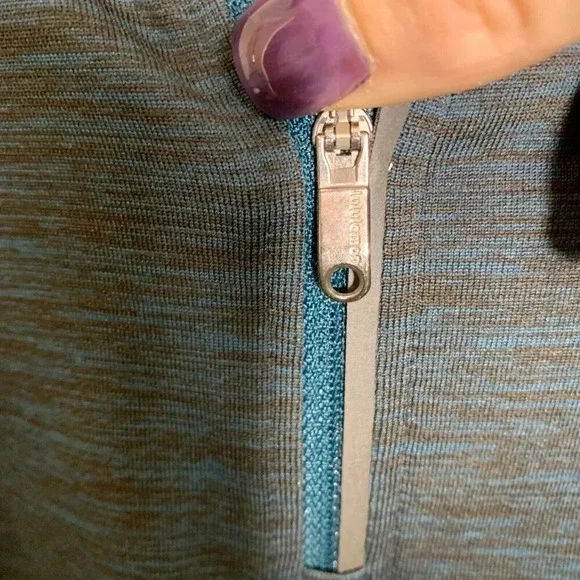 Lululemon Metal Vent Tech 1/2 Zip Pullover Mens Large Blue Long Sleeve - Picture 2 of 11